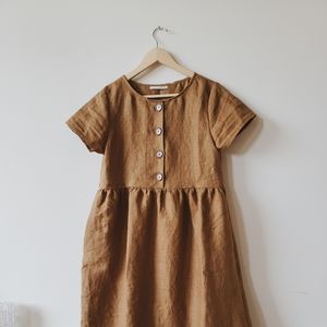 100% linen handmade dress